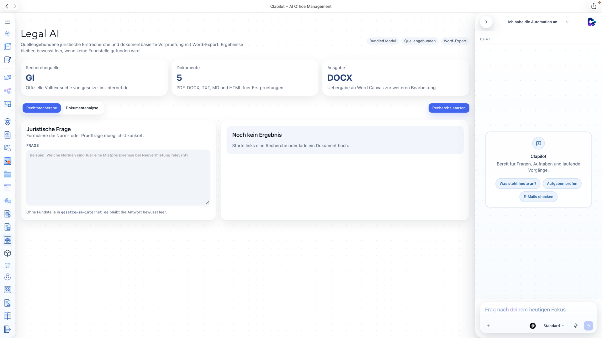 Clapilot Browser Agent bei Recherche und Datenextraktion