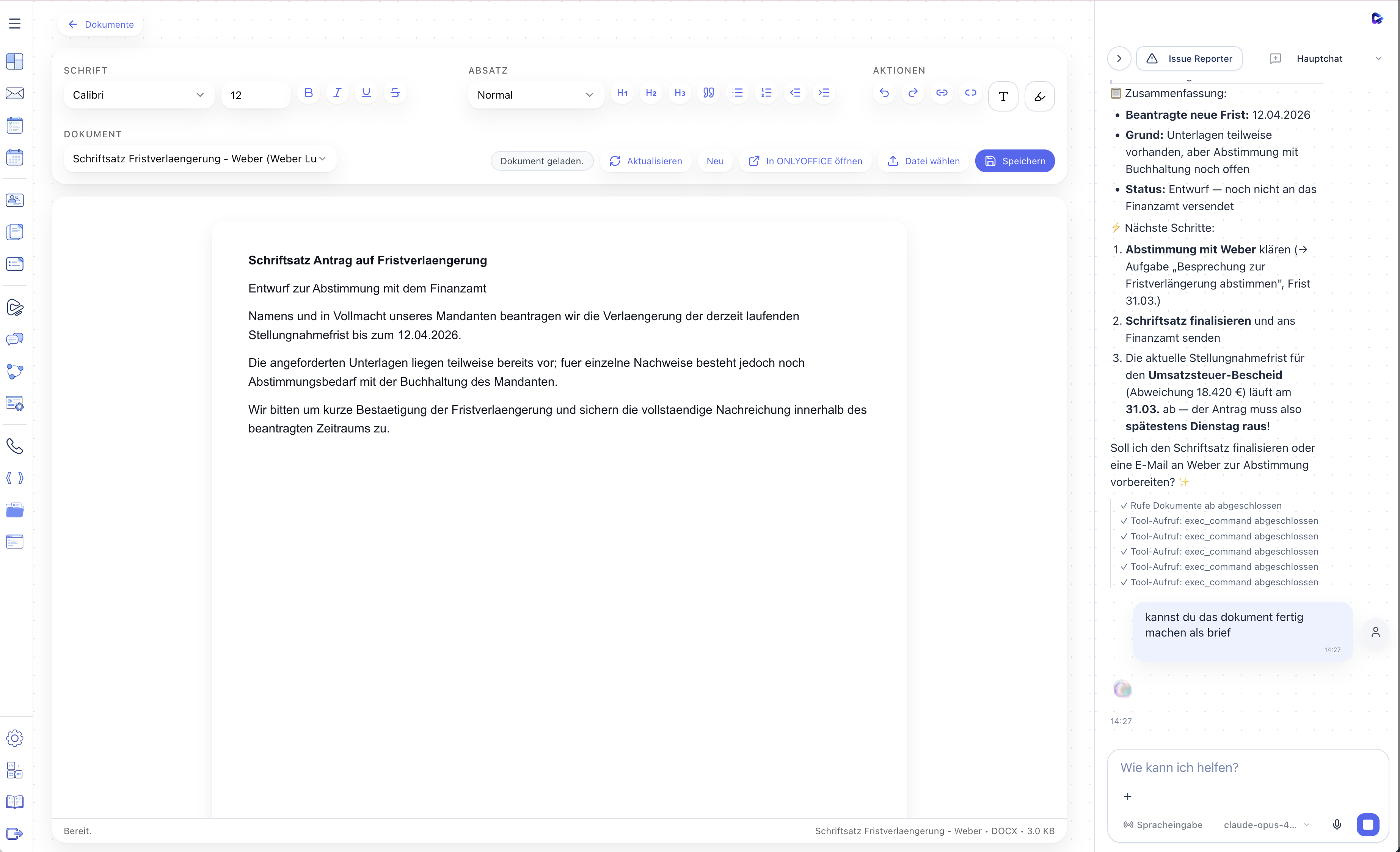 Clapilot Dokumententwurf